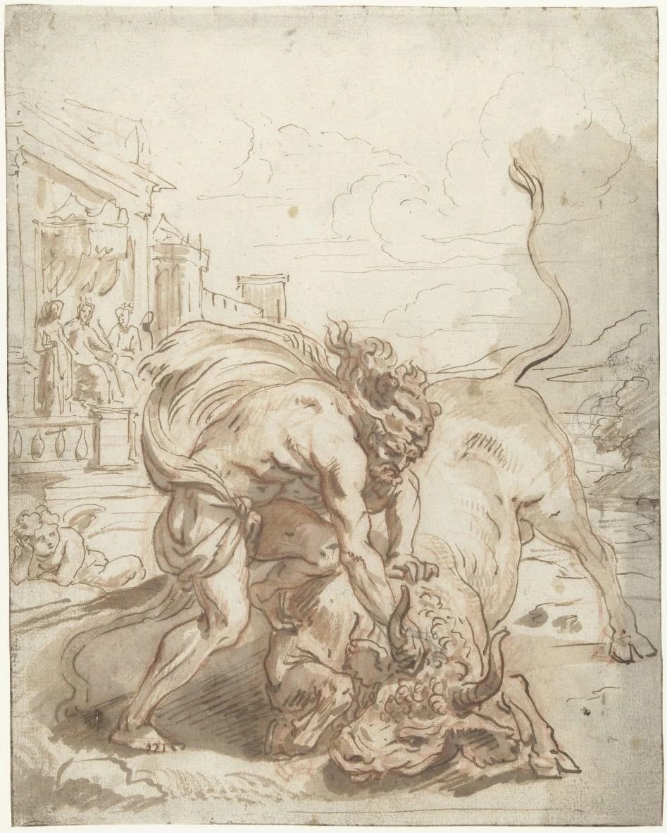 Ercole sconfigge Acheloo sotto forma di toro - Rijks Museum, Amsterdam